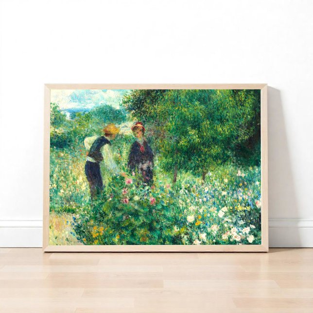 Poster Picando Flores por Auguste Renoir Impressionista (Criador carregado)