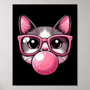 Poster Picante De Gato Bonito E Engraçado, Pulmões Rosa E