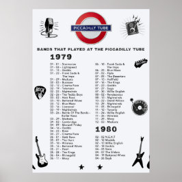 Poster Piccadilly Tube 1979 1980