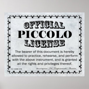 Poster Piccolo License