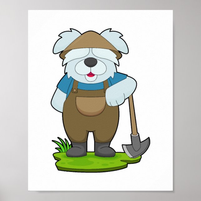 Poster Pickaxe do Agricultor de Cães (Frente)