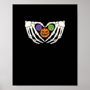 Poster Pickle Engraçado Halloween O Esqueleto Mãos Coraçã