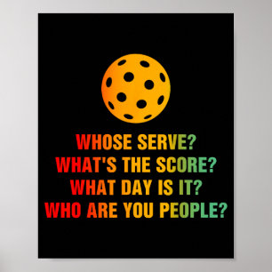 Poster Pickleball de quem é o saque qual é a pontuação pi