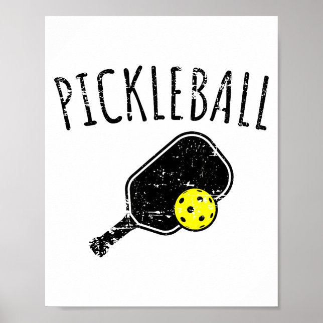 Poster Pickleball distressed design  (Frente)