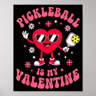 Poster Pickleball é dia dos namorados fofo pickleball mul