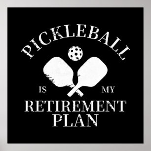 Poster pickleball é meu plano de aposentadoria