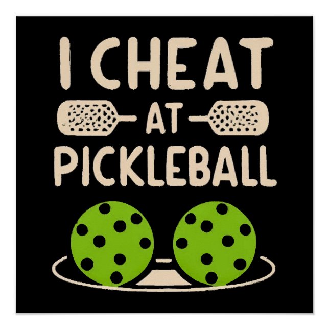 Pôster Pickleball Engraçado (Frente)