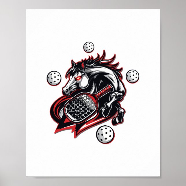Poster Pickleball Horse Lover (Frente)