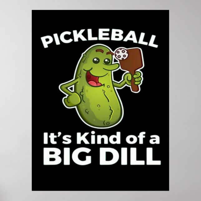 Poster Pickleball Meio que um Grande Dilema (Frente)