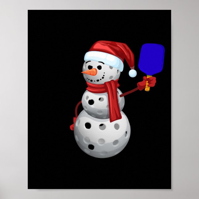 Poster Pickleball Snowman (Frente)