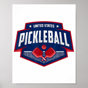 Poster Pickleball suporta jogador de picleball em equipe