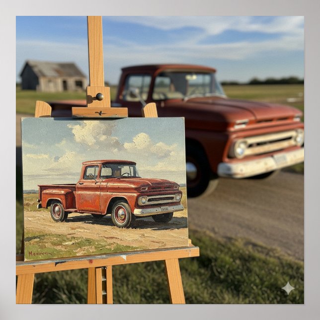 Poster Pickup Truck Painting (Frente)