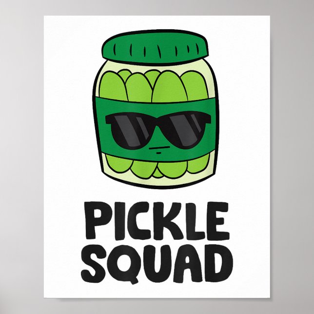 Poster Picle Lover Team Picles Engraçado Pickle Squad (Frente)