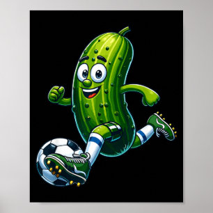 Poster Picles de futebol brincalhão - cartoon marcador de