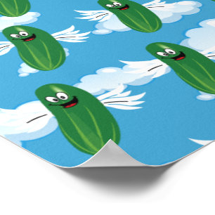 Poster Picles de Pepino Engraçados Humor de Alimentos Fan