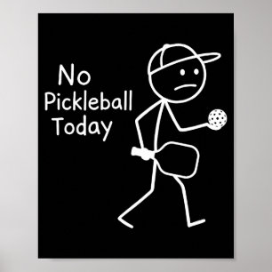 Poster Picles de pickleball retrô esporte figura triste r