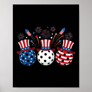 Poster Picles engraçados Fogueira Bandeira Americana EUA