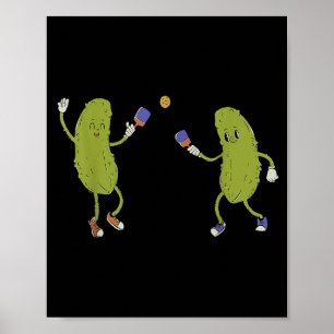 Poster Picles jogando pickleball jogador de pickleball en