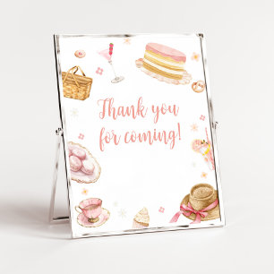 Poster Picnic Baby Brunch Chá de fraldas Obrigado por vir