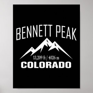 Poster Pico Bennett Colorado Escalada Clube de Summit ao