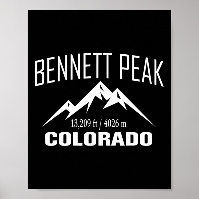 Poster Pico Bennett Colorado Escalada Clube de Summit ao  (Frente)
