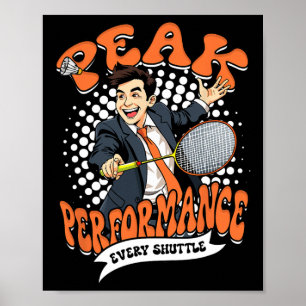 Poster Pico de Badminton em cada Shuttle