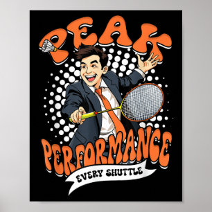Poster Pico de Desempenho de Badminton a Cada Peteca