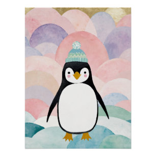 Pôster Pico Pastel Penguin
