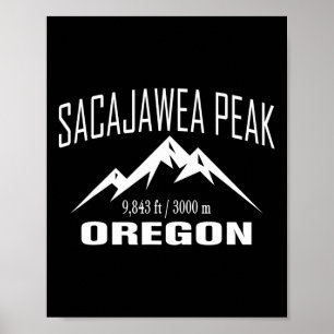 Poster Pico Sacajawea Oregon Climbing Summit Clube Ao Ar