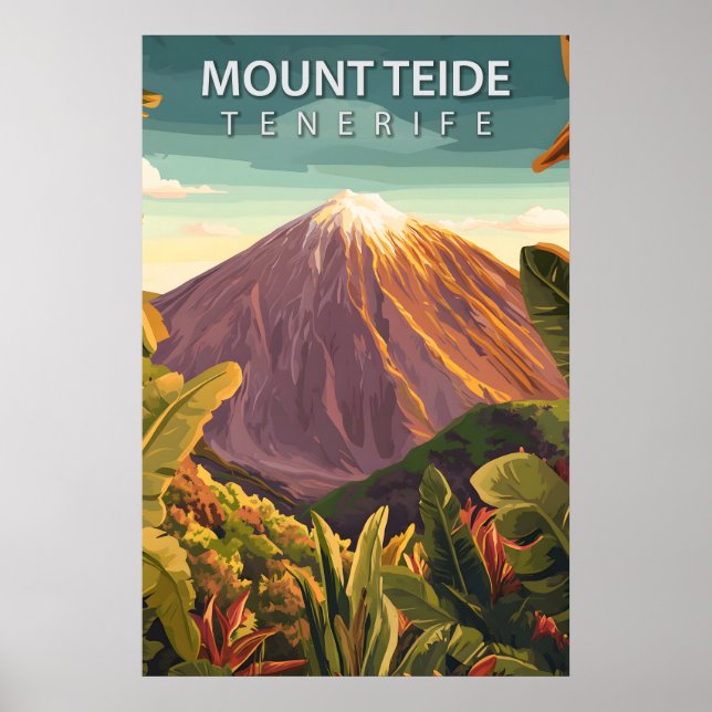 Poster Pico Vulcânico Monte Teide Tenerife Viagem (Frente)