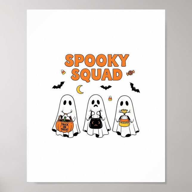 Poster Picolé de Sorvete Fantasma Divertido Cartoon  (Frente)