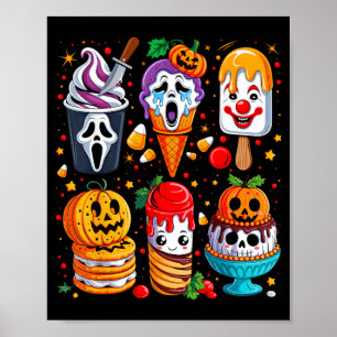 Poster Picolé de Verão de Filme de Terror Halloween Sorve