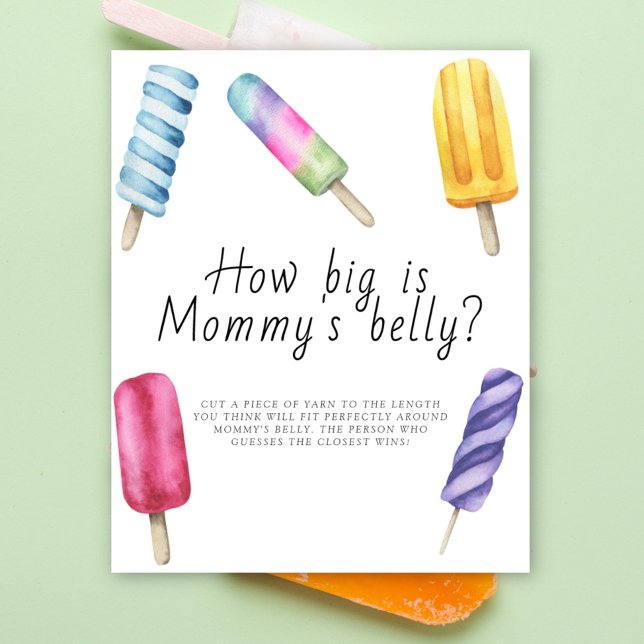 Poster Picolé - quão grande é a barriga da mamãe  (Criador carregado)