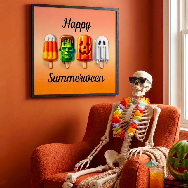 Pôster Picolés de Summerween Verão de Halloween (Criador carregado)
