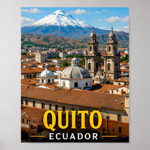 Poster Picos Andinos de Quito e Elegância Colonial
