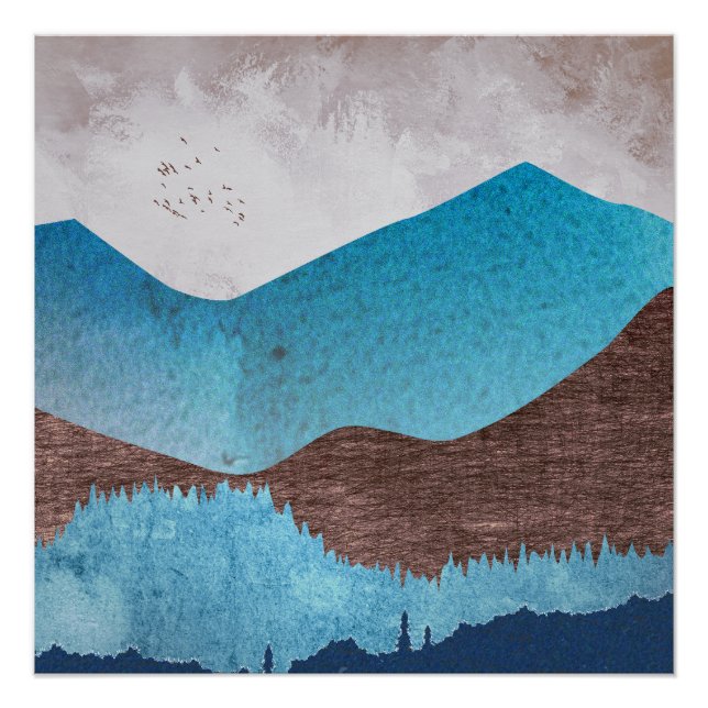 Pôster Picos da Montanha Azul (Frente)