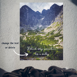 Poster Picos de montanhas azuis e um vale