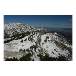 Pôster Picos de neve das montanhas Teton I Fotografia