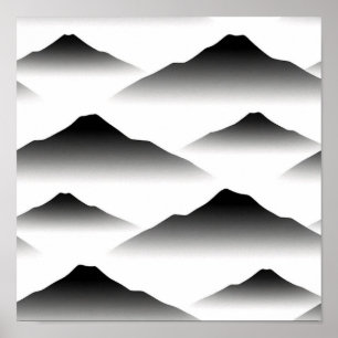 Poster Picos Monocromáticos Etéreos: Um Minimalismo Seaml