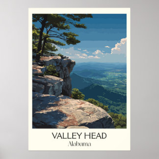 Poster Picos Montanhosos de Valley Head Alabama
