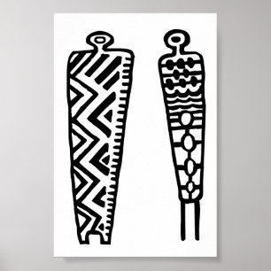 Pôster Pictograph Men-BW