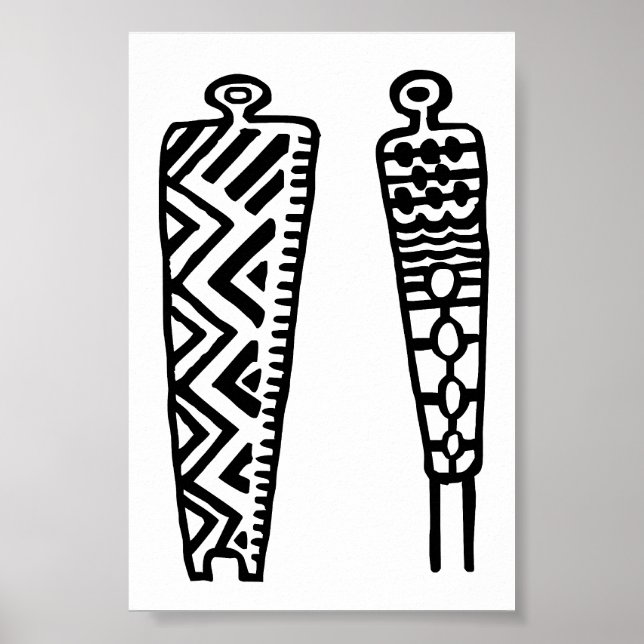 Pôster Pictograph Men-BW (Frente)