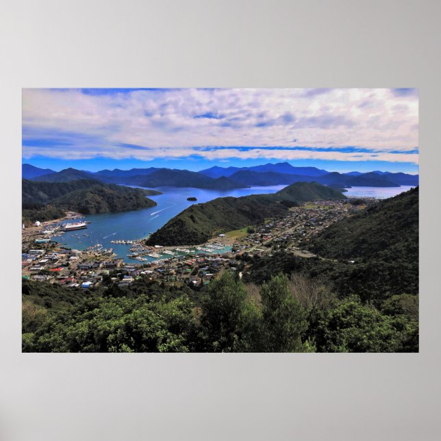 Poster Picton e Marlborough Sound (Frente)