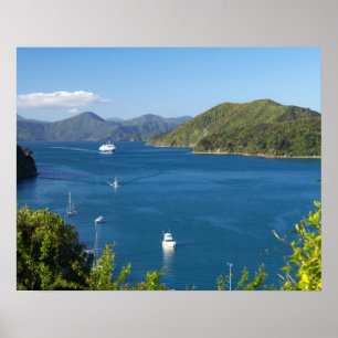 Poster Picton Harbor, Sons de Marlborough, Sul
