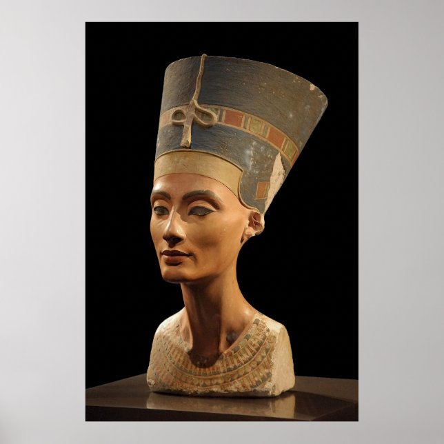 Poster Picture of the Nefertiti Bust in Neues Museum (Frente)