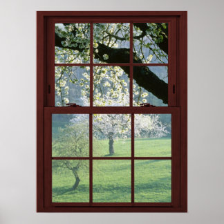 Pôster Picture Window Landscape - Cherry Blossoms