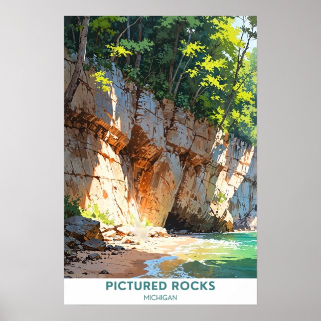Poster Pictures Rocks, Michigan (Frente)