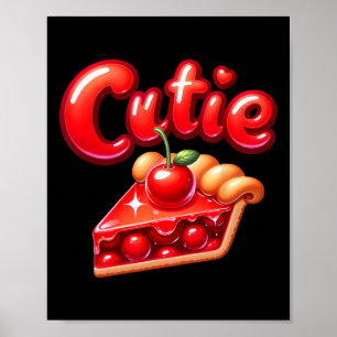 Poster Pie Day Pi Day Ação de Graças Cherry Cute Pie Cuti