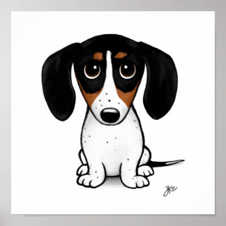 Poster Piebald Dachshund | Cachorro-branco