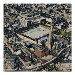 Pôster Piece Hall & Cúpula da Igreja Square, Arte Halifax